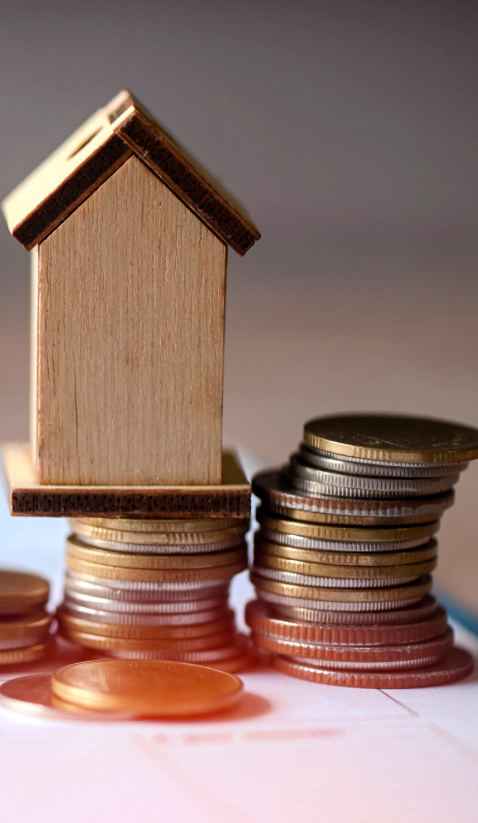 coins below house